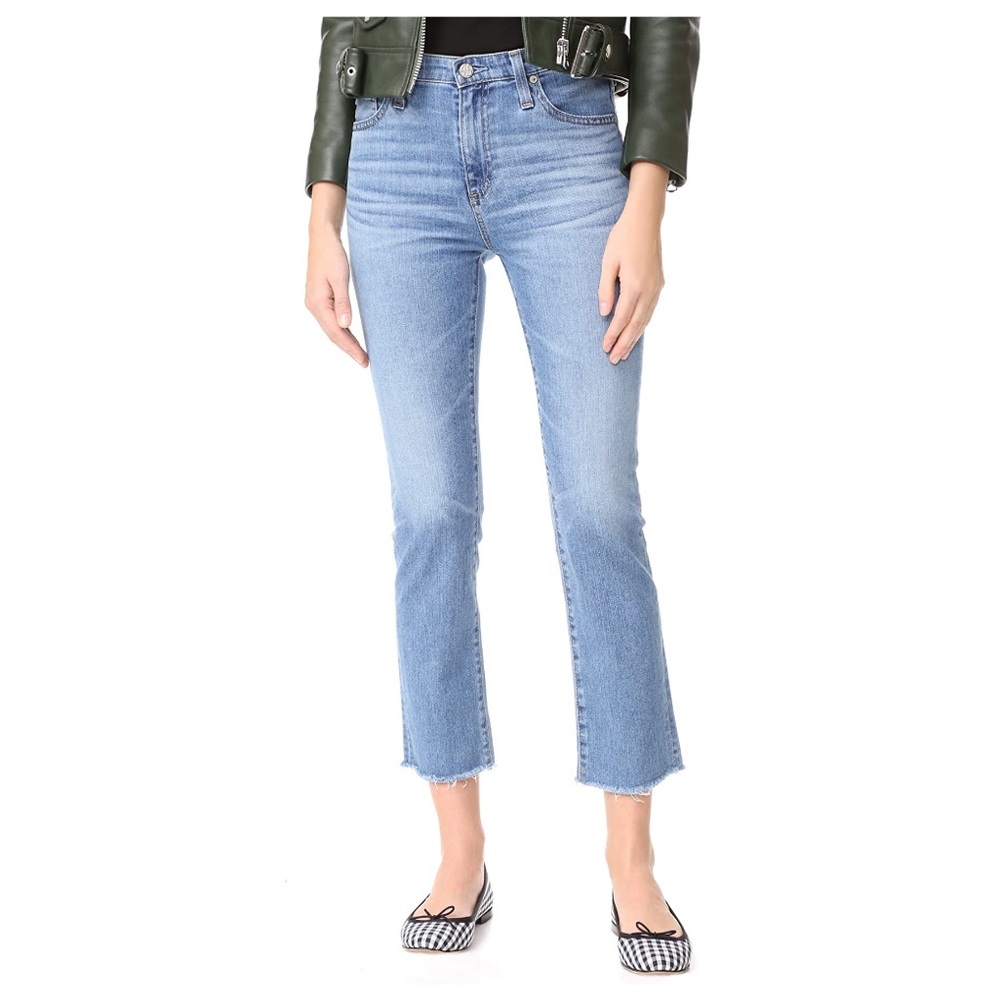 AG Isabelle high rise straight crop jeans